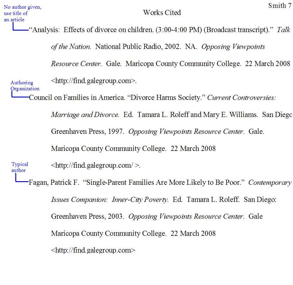 website citations in a research paper