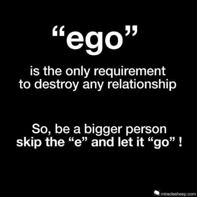Pride and ego in a relationship