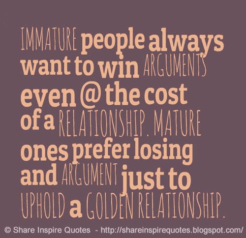 Quotes about being mature in a relationship