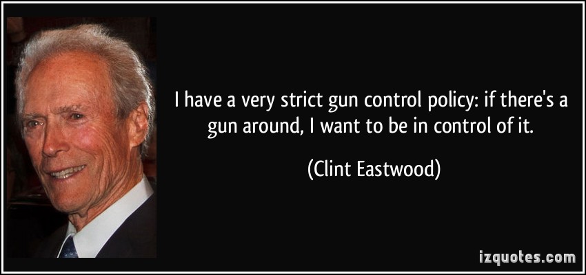 Wandtattoo #4399 Clint Eastwood Spruch Zitat Pistolen Revolver Film 45x96cm 