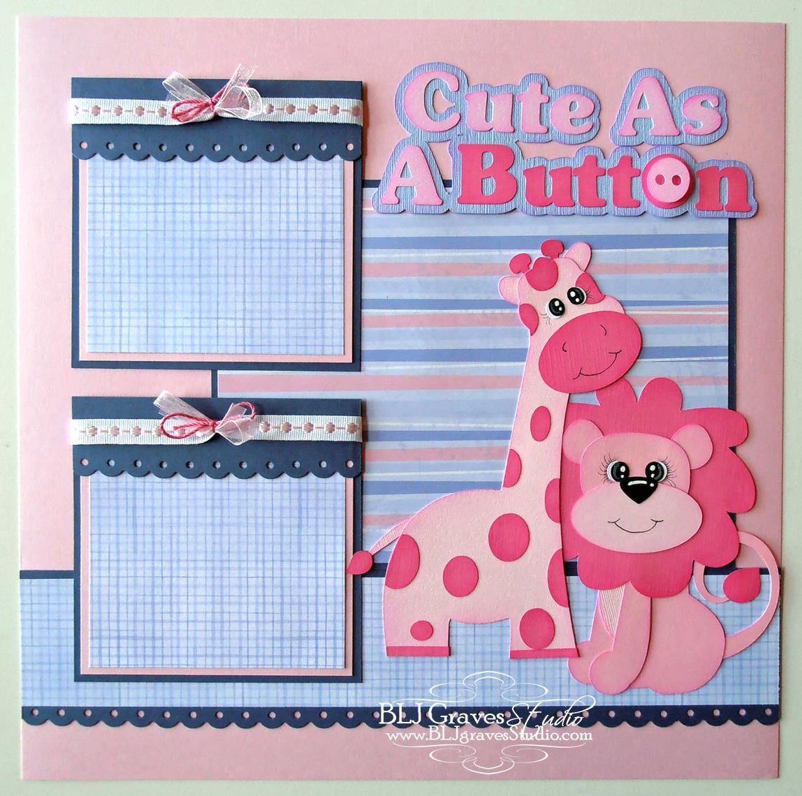 Baby page Sweet Girl; girl page; child page; 12x12 scrapbook page; Premade scrapbook layout; green pink and purple