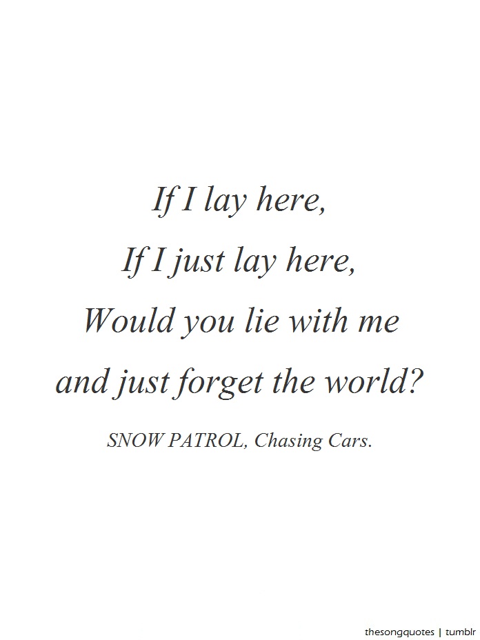 Chasing Cars Black Heart Quote Song Lyric Print