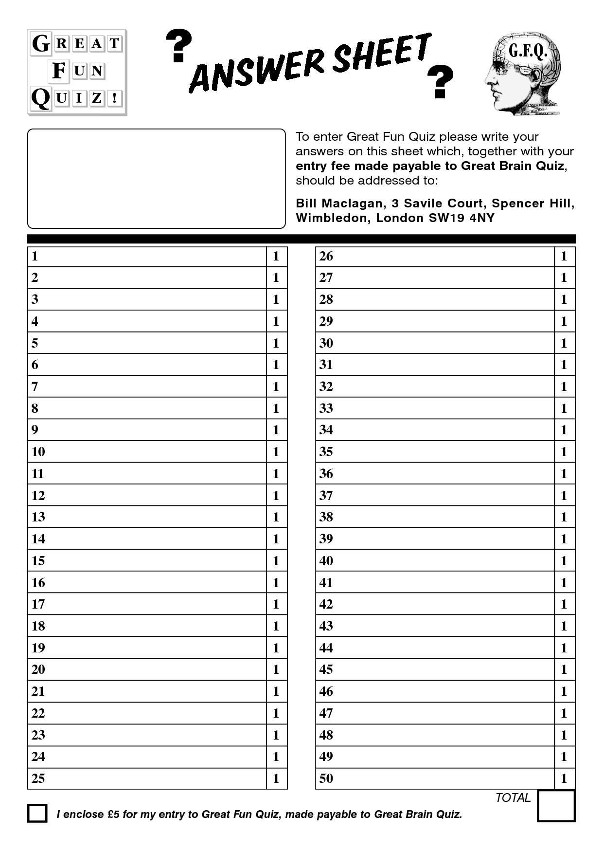 Printable Quotes Movie Answersheet. QuotesGram Pertaining To Blank Answer Sheet Template 1 100