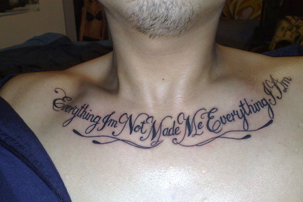 Tattoo quote chest | Small chest tattoos, Chest tattoo men, Chest tattoo  quotes