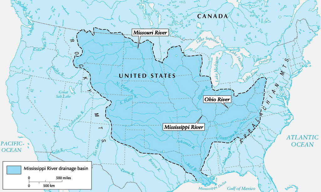 Реки впадающие в тихий океан северной америки. Бассейн реки Миссисипи на карте. Река Миссисипи на карте. Бассейн реки Миссисипи на контурной. Река Миссисипи и Миссури на карте.
