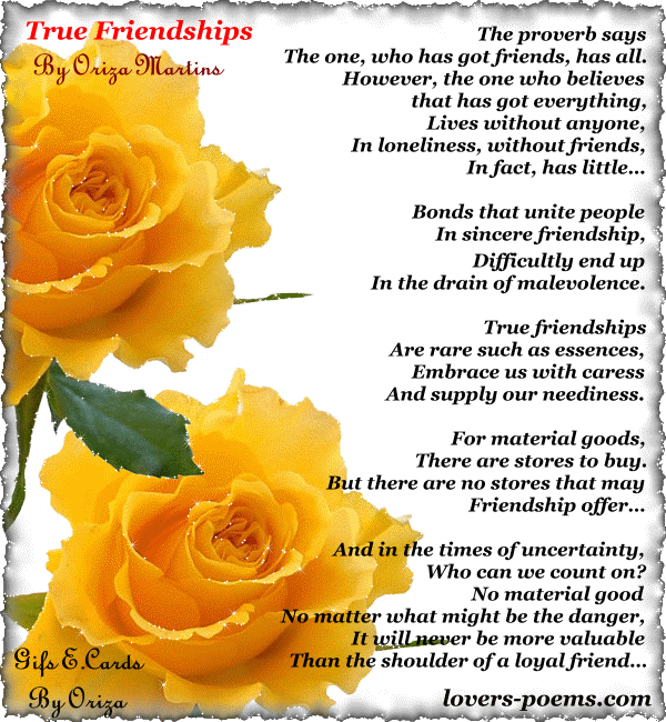 Special Friendship Poems And Quotes.