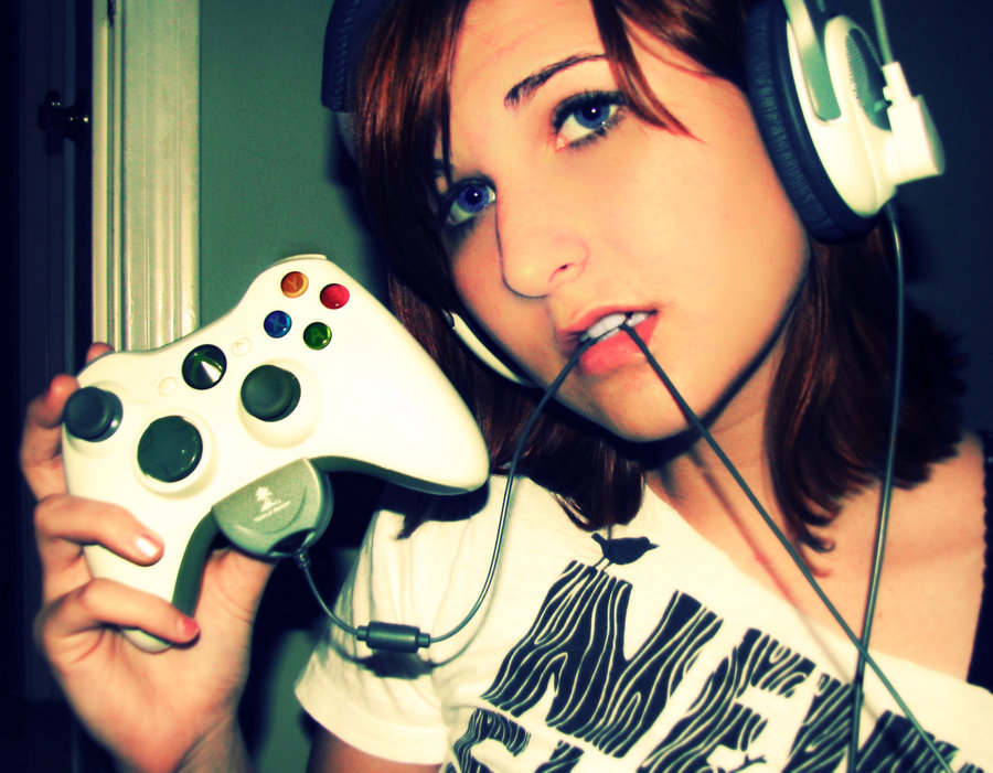 Sexy gamer girl