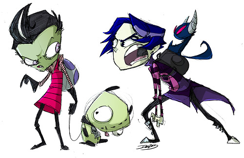 Gaz invader zim anime