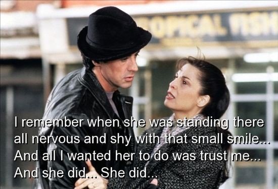 Rocky And Adrian Quotes Adrian Rocky Movie Quotes. Quotesgram