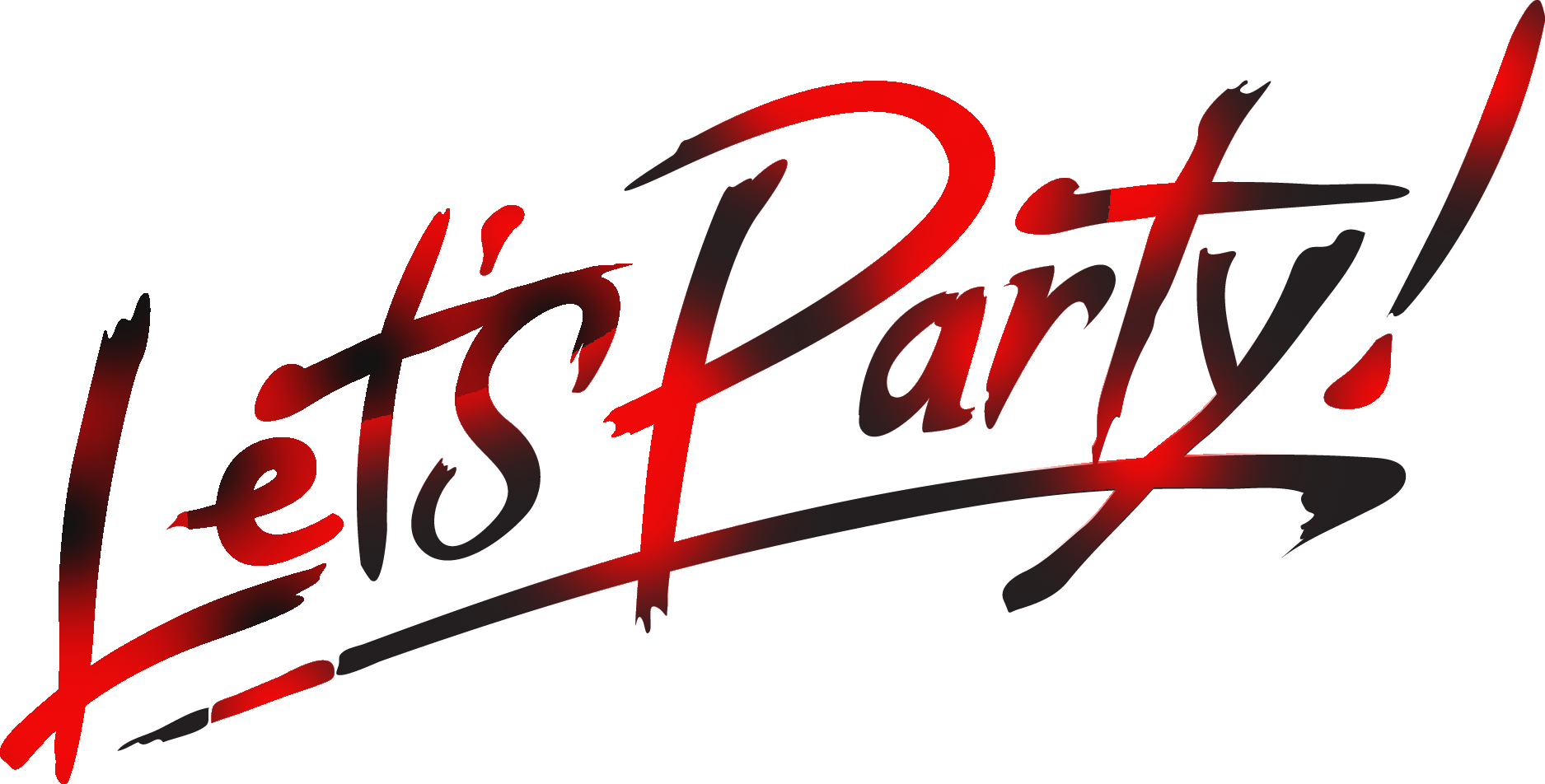 Premium Vector | Lets party lettering calligraphy text 