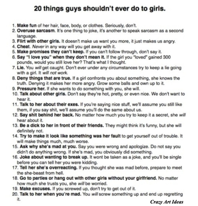 Things You Should Never Say To A Guy
