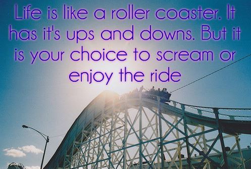 Motivational Quotes Life Is A Roller Coaster Quotesgram