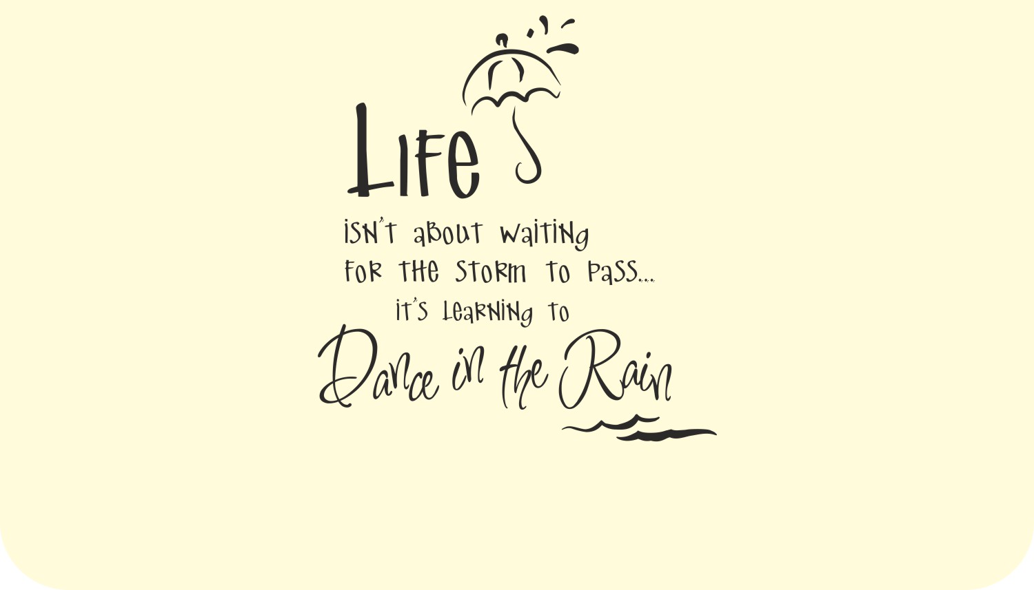 Its pass. Sayings about Rain. Life is not about waiting for the Storm to Pass it's about Learning to Dance in the Rain.