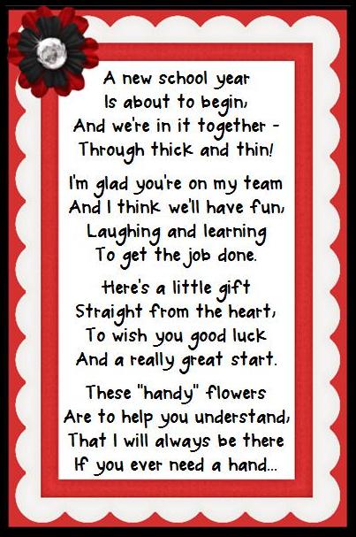 preschool thank you poem