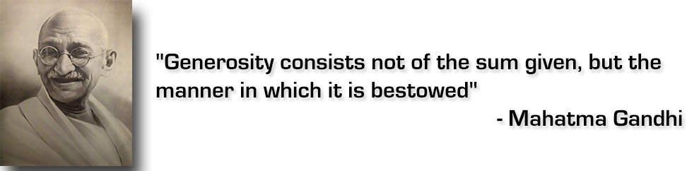 Gandhi Quote on Generosity