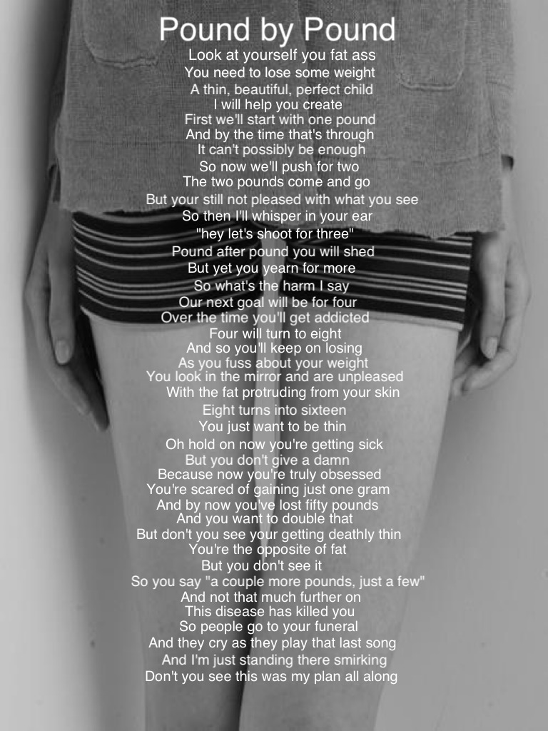 Eating Disorder Poems And Quotes QuotesGram