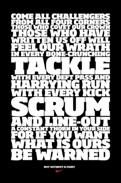 RUGBY INSPIRATIONAL MOTIVATIONAL QUOTE POSTER  PRINT PICTURE FANTASTIC 2 