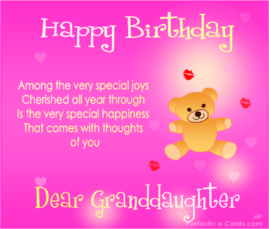 Happy Birthday Granddaughter Gif Free Birthday Quotes For Granddaughter. Quotesgram