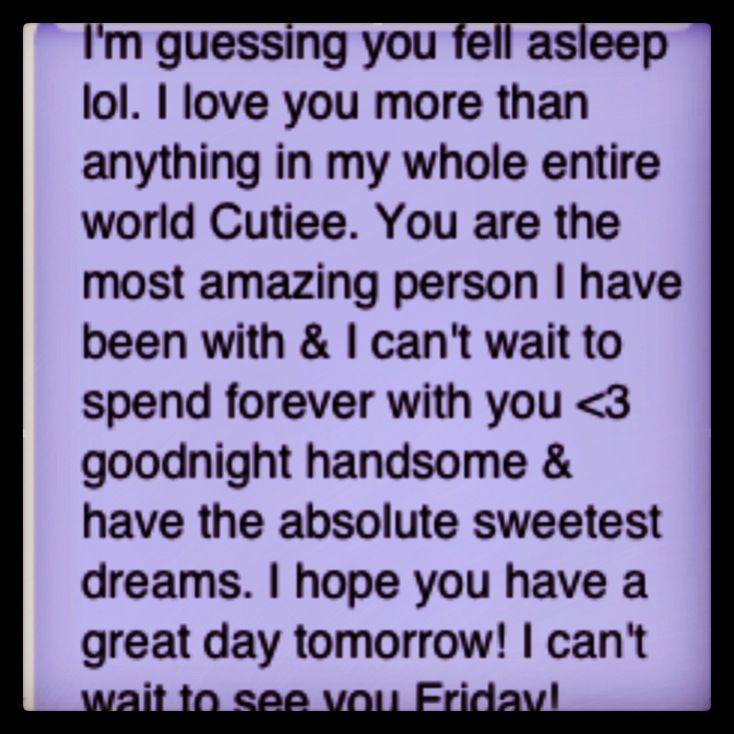 For best goodnight her text 101 Cute