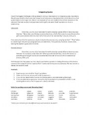 Integrating quotes worksheet pdf image