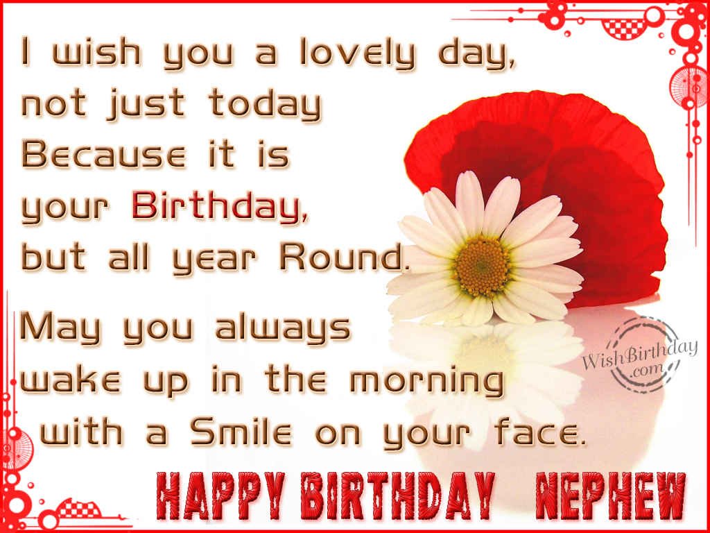 Happy Birthday Nephew Poems Happy Birthday To My Nephew Quotes. Quotesgram