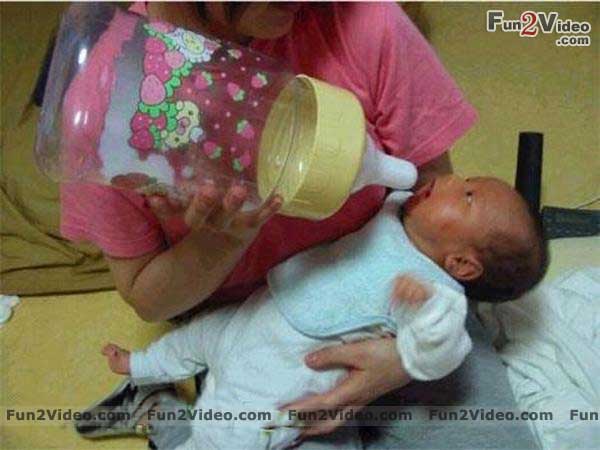 feeding baby funny