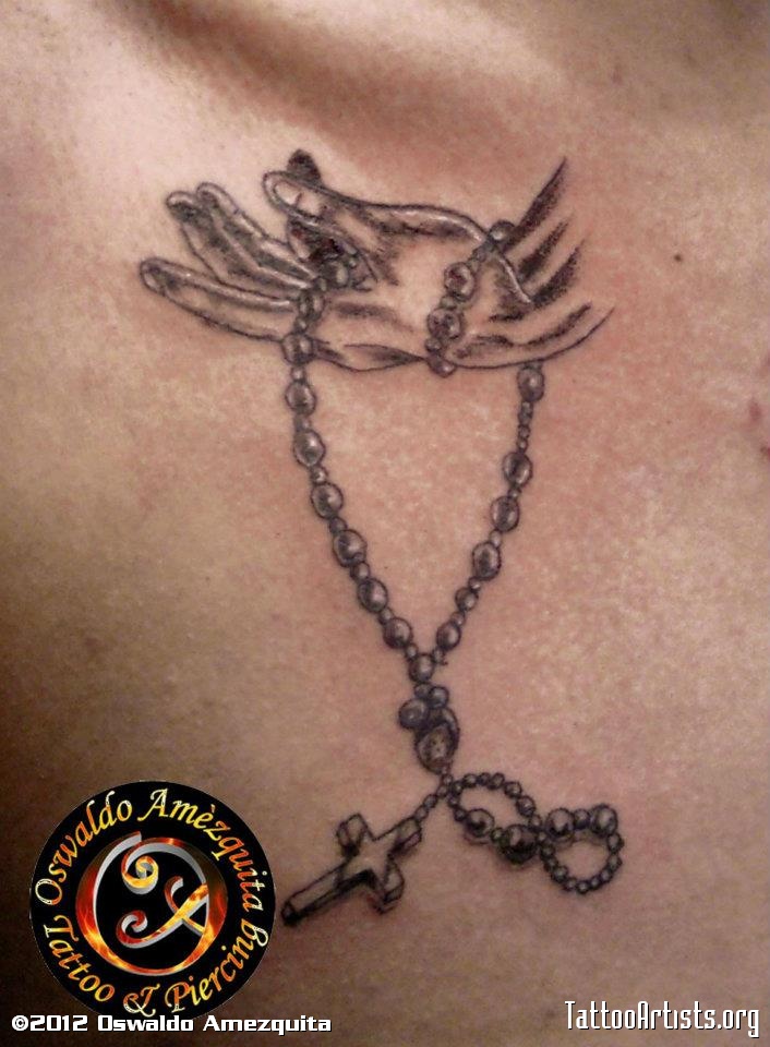 47 Superb Rosary Tattoos On Neck  Tattoo Designs  TattoosBagcom