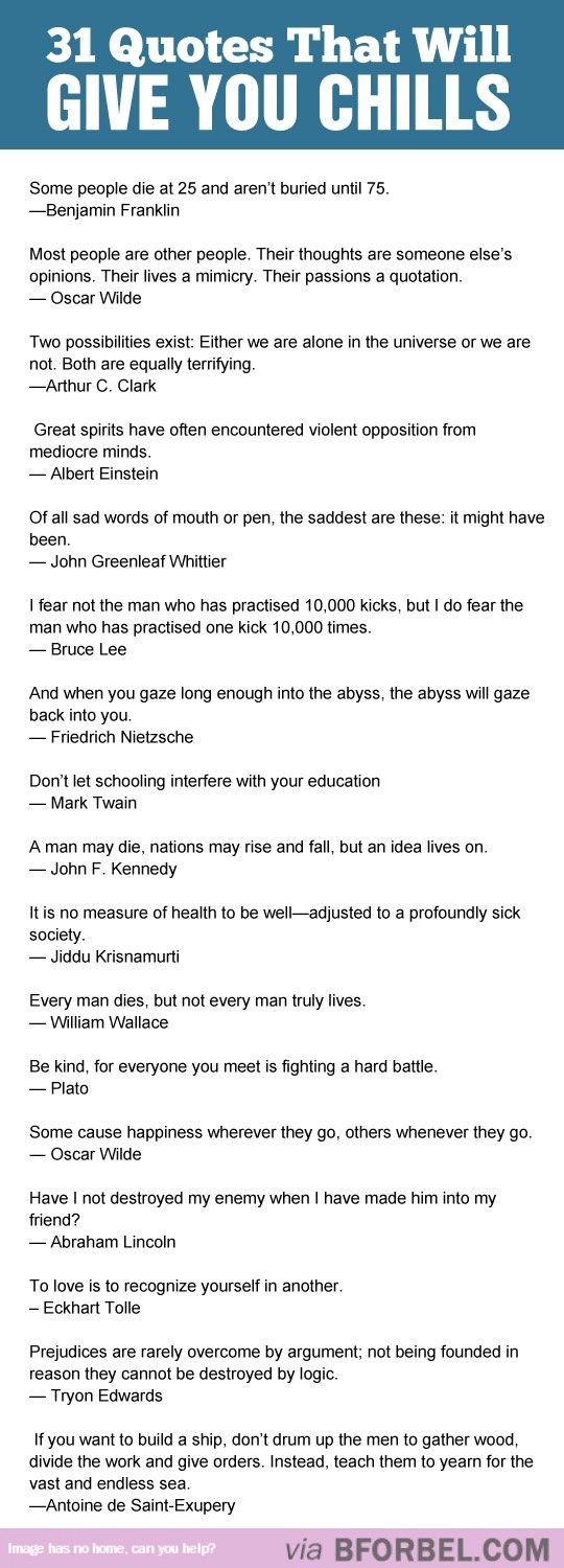 31 Quotes That Will Give You Chills. QuotesGram