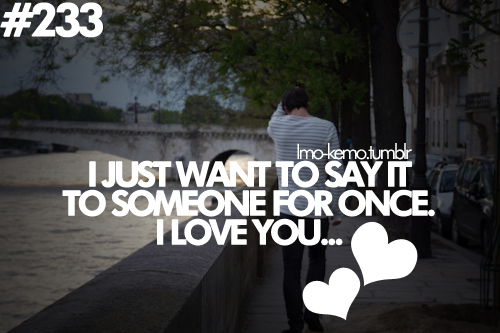 I just want to say