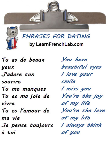 dating french translation