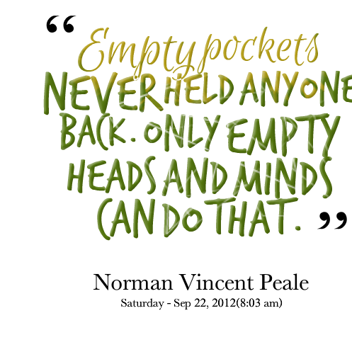 Empty pockets quote