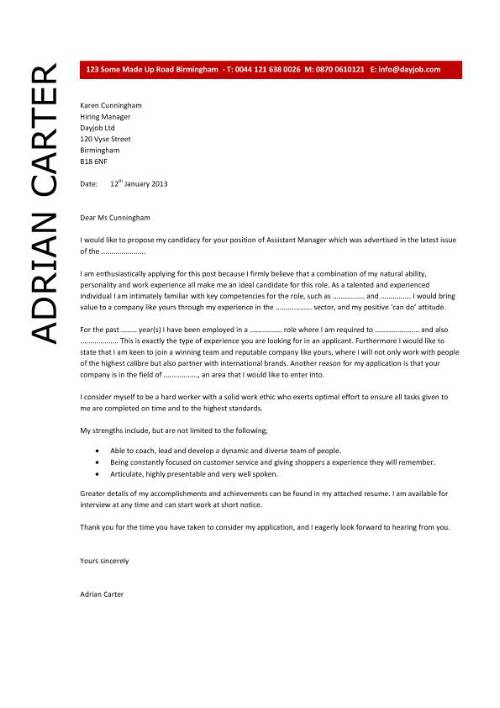 Retail Management Cover Letter from cdn.quotesgram.com