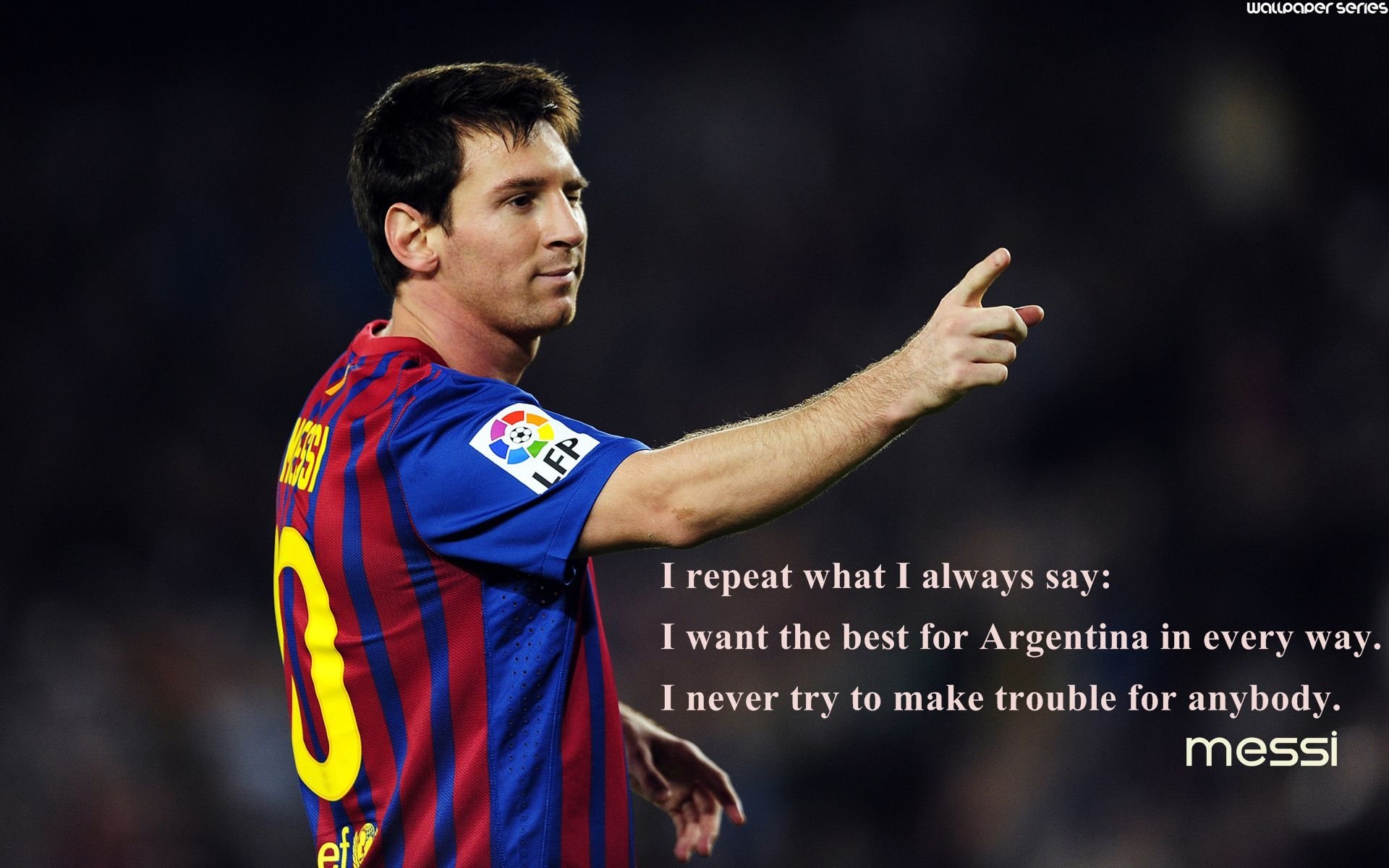 Messi quotes: Messi là một trong những cầu thủ xuất sắc nhất thế giới từng biết đến. Và các câu trích dẫn của anh ta không chỉ đơn thuần là những dòng chữ, mà còn mang giá trị sâu sắc về sự cống hiến, bản lĩnh và tinh thần chiến thắng. Hãy để những lời của Messi thôi thúc bạn đạt được những điều tốt đẹp nhất trong cuộc sống và sự nghiệp của mình.