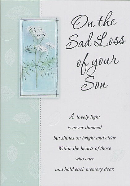 Sad Loss Of Son Sympathy Card