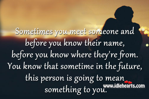 Sometimes You Meet Someone Quotes. QuotesGram