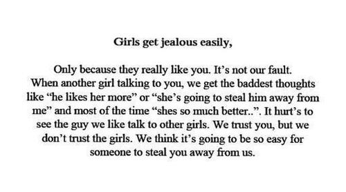 Girls jealous when get Why would