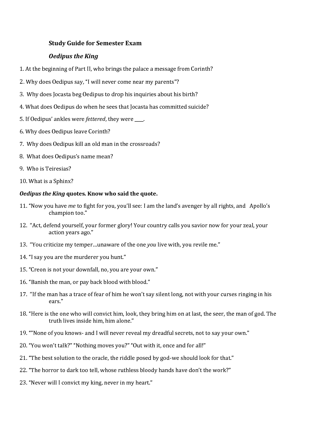 Oedipus The King Quotes. QuotesGram