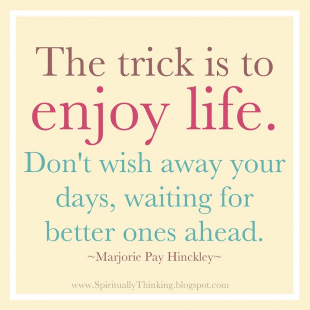 Inspirational Quotes About Enjoying Life. QuotesGram