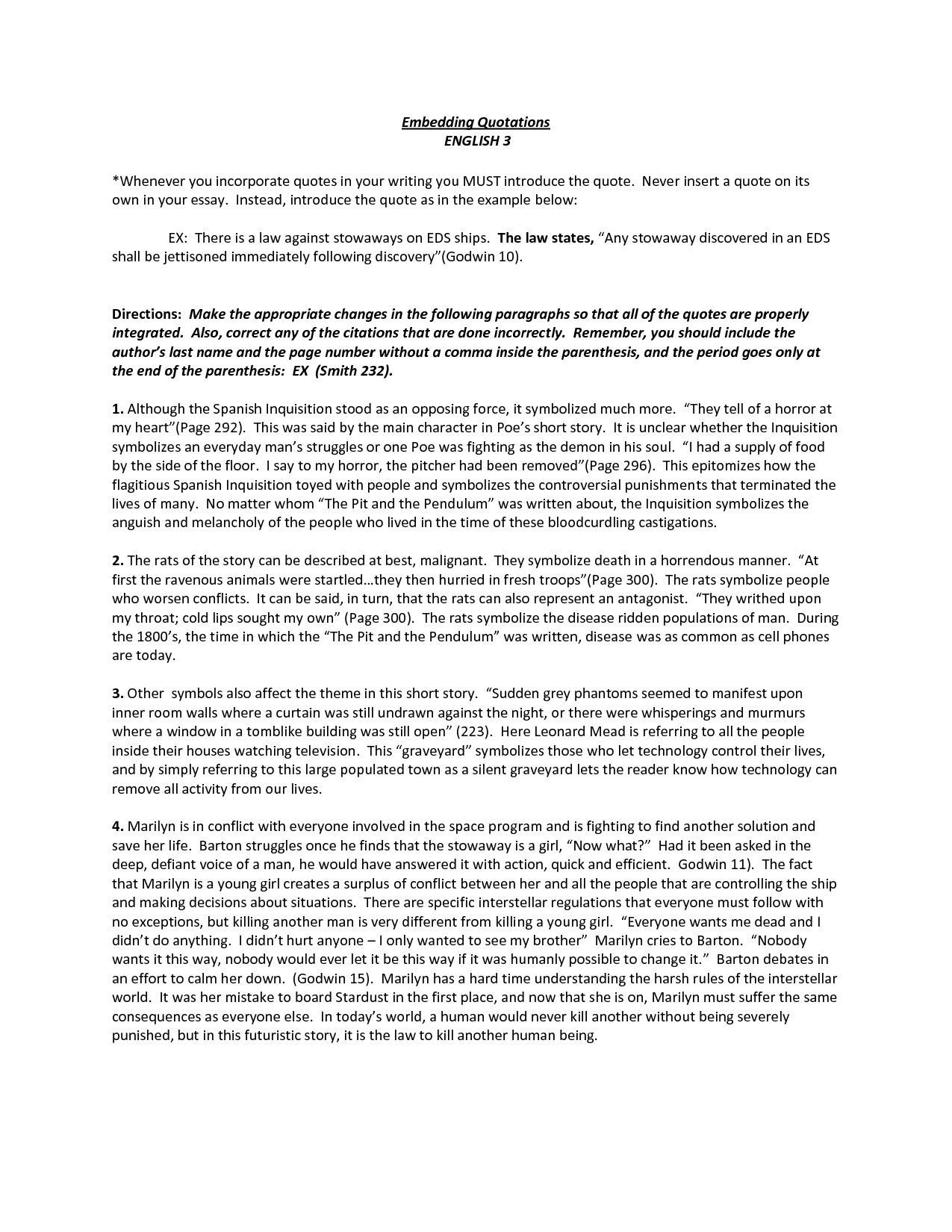 Embedded quotes meaning picture