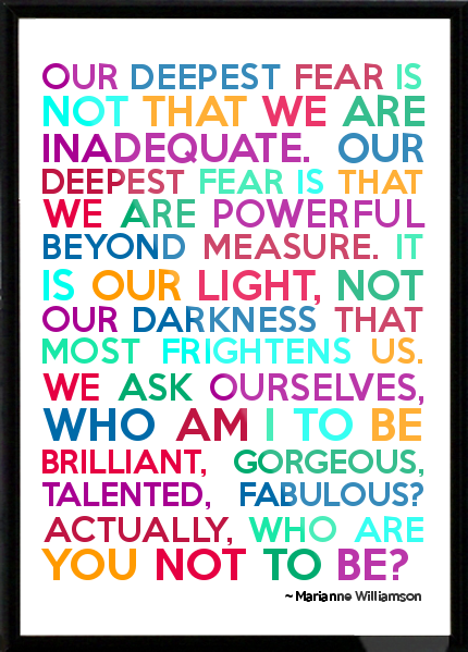 Our Deepest Fear Marianne Williamson Quotes. QuotesGram