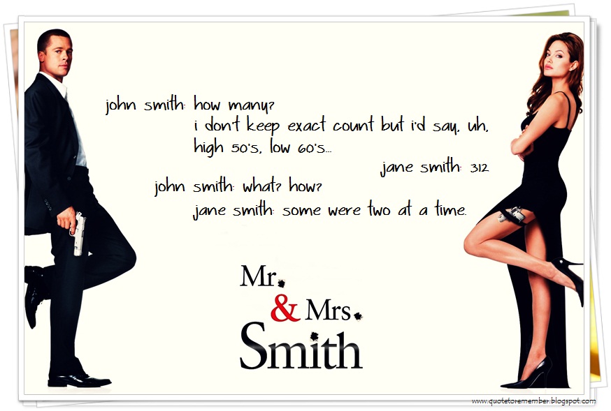 Quotes From Mr And Mrs Smith.