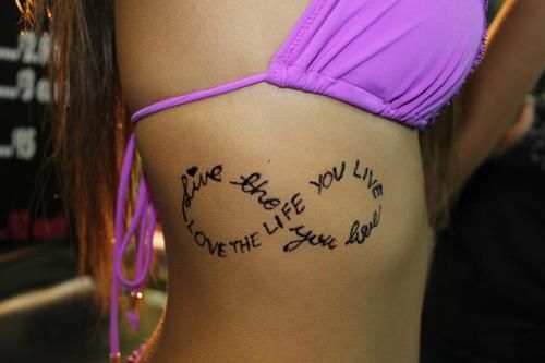 Tattoo tagged with english tattoo quotes live the life you love the life  you live infinity temporary quotes  inkedappcom