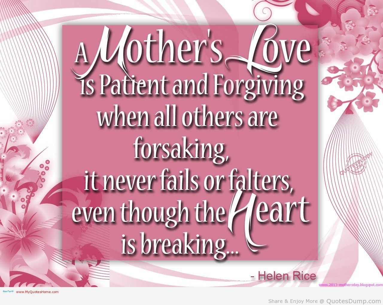 Mother Love Quotes And Sayings. QuotesGram