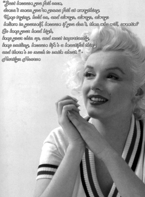smiling quotes tumblr marilyn monroe