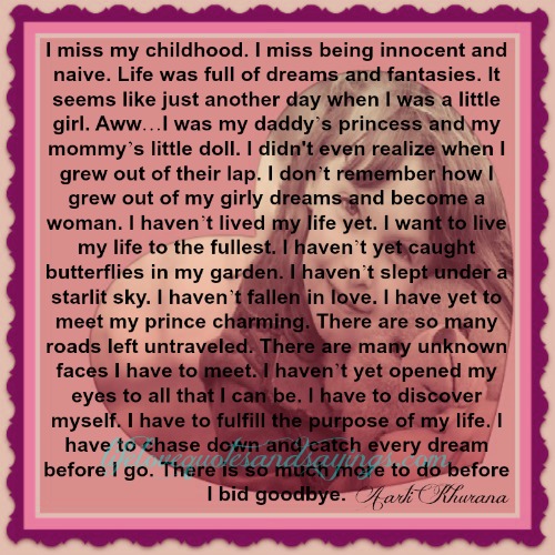 Quotes About Missing Childhood. QuotesGram