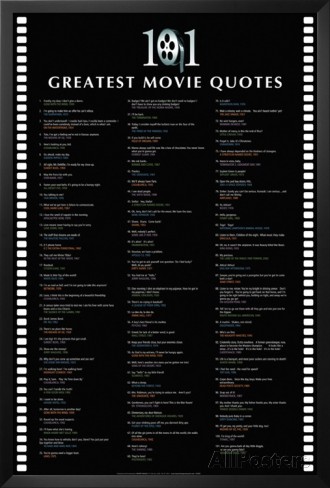100 Top Movie Quotes 100 Greatest Movie Quotes Poster. Quotesgram