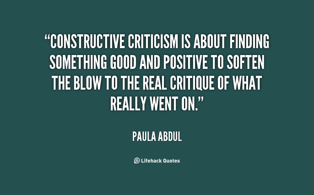 Constructive Criticism Quotes. QuotesGram
