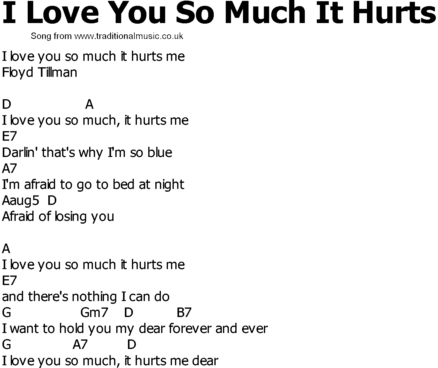 I Love You So Much It Hurts Quotes Quotesgram