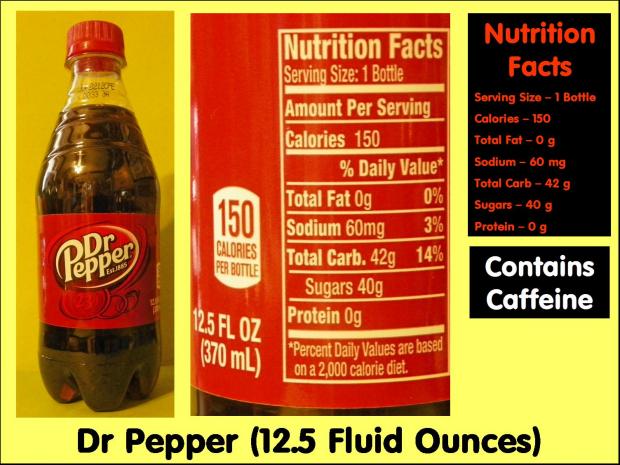 Calories in 20 oz dr pepper