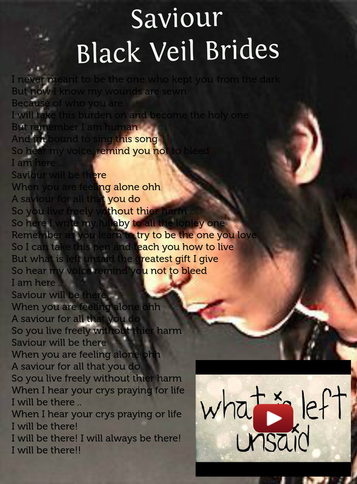 Black Veil Brides Lyric Art Black Veil Brides Lyric Art